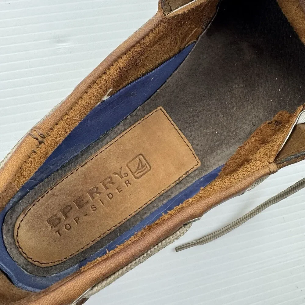 Sperry Top-Sider Men’s Leather Boat Shoes Brown Size 13 M Moc Toe Lace Up